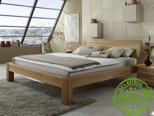 Кровать из массива натурального дерева Милано