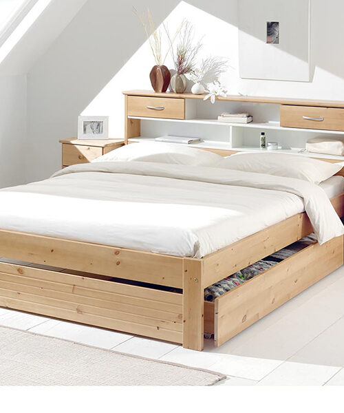 Кровать из массива натурального дерева Тино